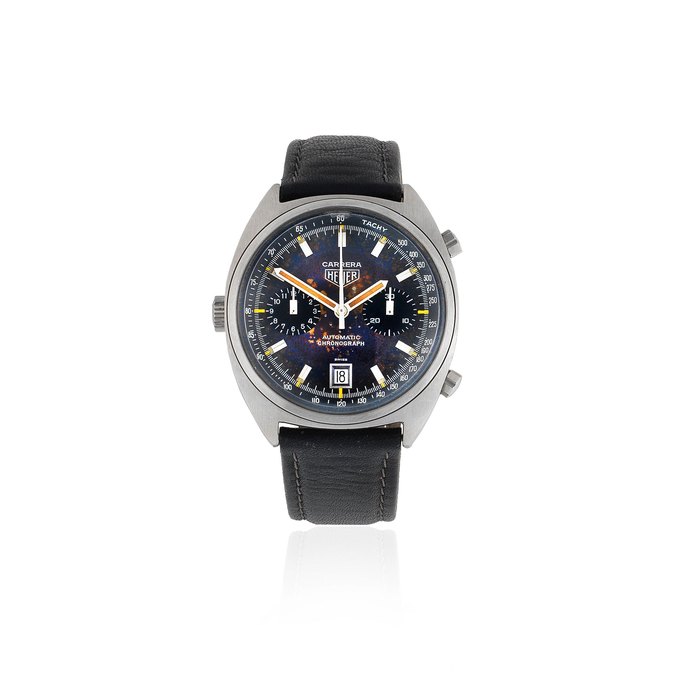 Heuer. A recently serviced stainless steel automatic calendar chronograph wristwatch Carrera, Ref: 110.253 B, Circa 1978