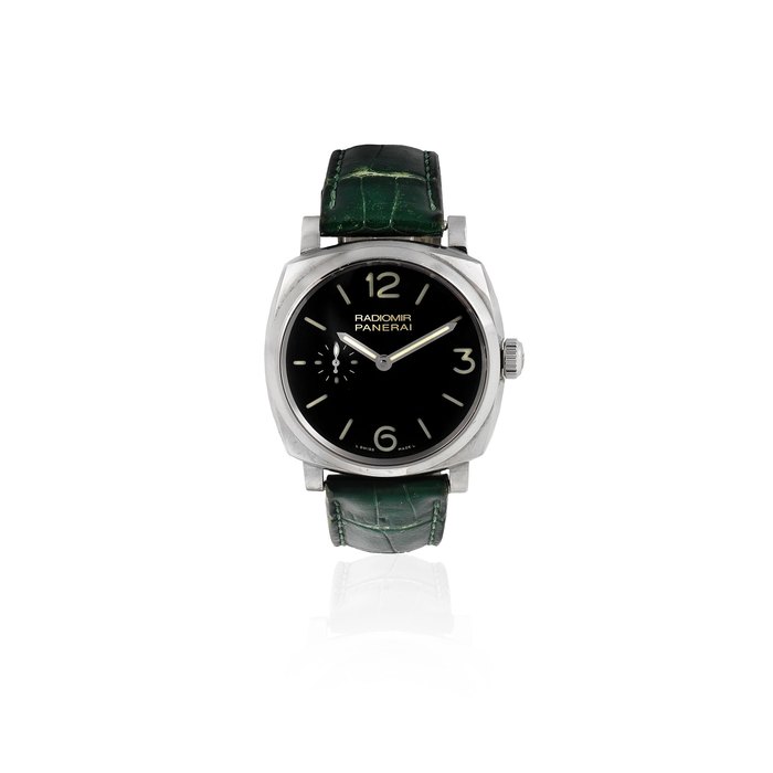 Panerai. A stainless steel manual wind cushion form 3-day wristwatch Radiomir 3-day, Ref: PAM00574, Purchased 17th November 2016