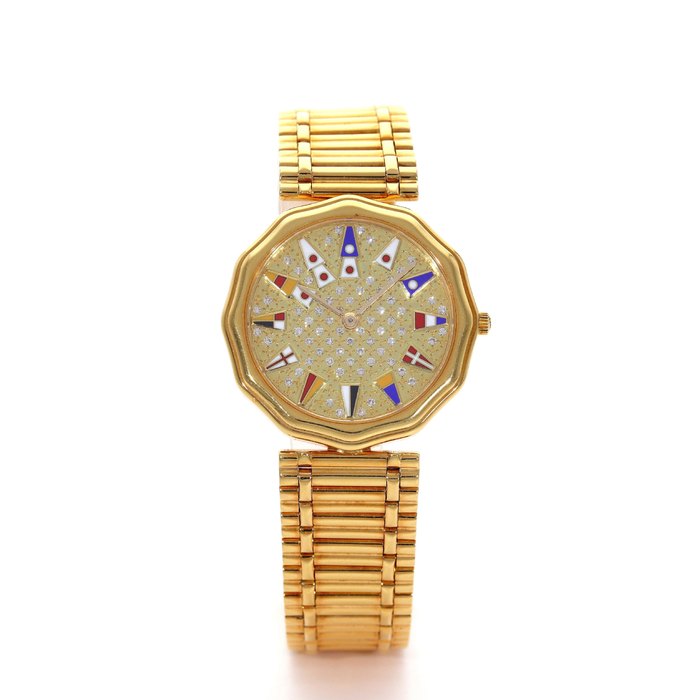 Corum. A Yellow Gold Quartz Bracelet Watch, With certificate Ref. 6481056