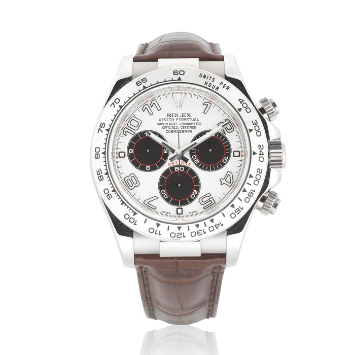 Rolex. An 18K white gold automatic chronograph wristwatch Cosmograph Daytona, Ref: 116519, Circa 2008