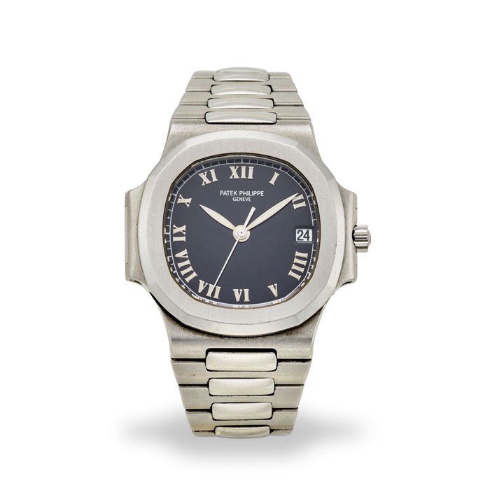 PATEK PHILIPPE. A RARE STAINLESS STEEL AUTOMATIC CALENDAR BRACELET WATCH Nautilus, Ref: 3800/1, c.2003
