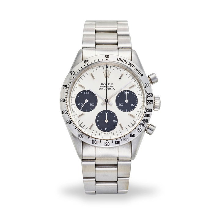 Rolex ROLEX. A STAINLESS STEEL AUTOMATIC CHRONOGRAPH WATCH Cosmograph Daytona, Ref: 6239, c.1967 · 6239