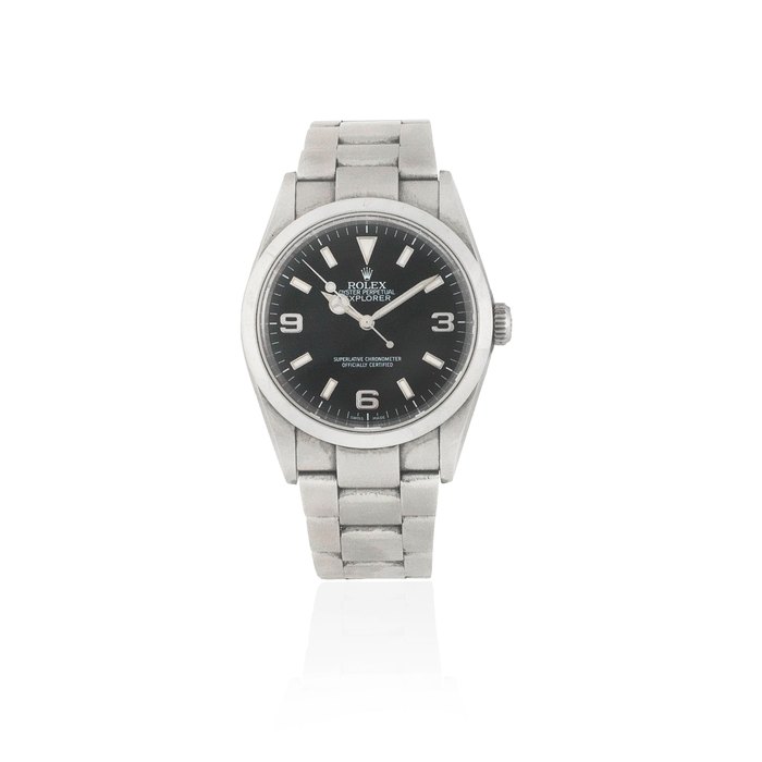 Rolex. A stainless steel automatic calendar bracelet watch Explorer, Ref: 114270, Purchased 17th June 2007