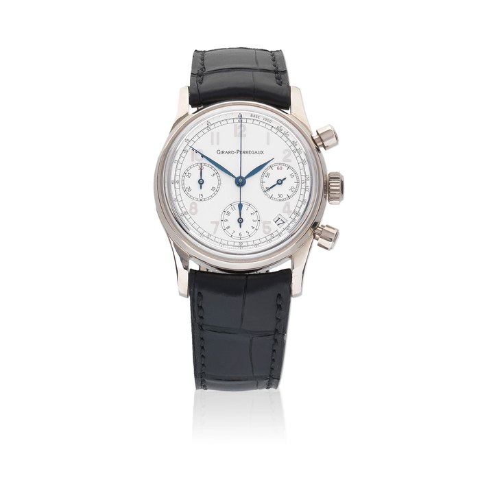 Girard Perregaux. An 18K white gold automatic calendar chronograph wristwatch Ref: 4930, Circa 2000