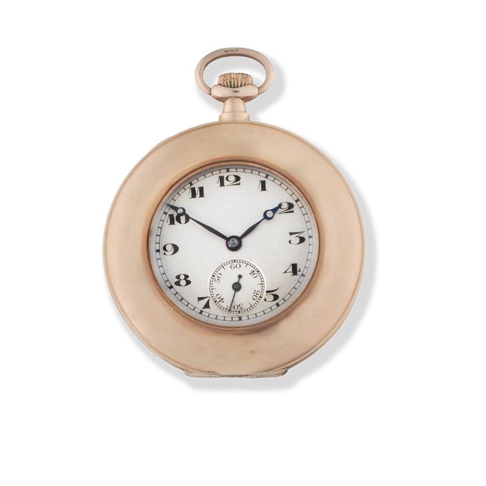 Breguet A 9K gold keyless wind open face pocket watch Glasgow Import mark for 1919