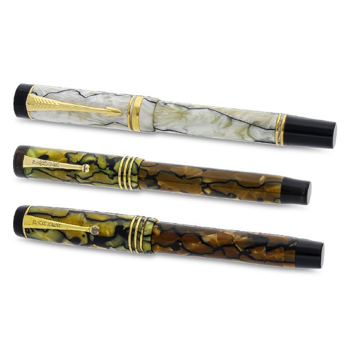  Parker. A Group of Three "Duofold" Fountain Pens, Price & Market Data