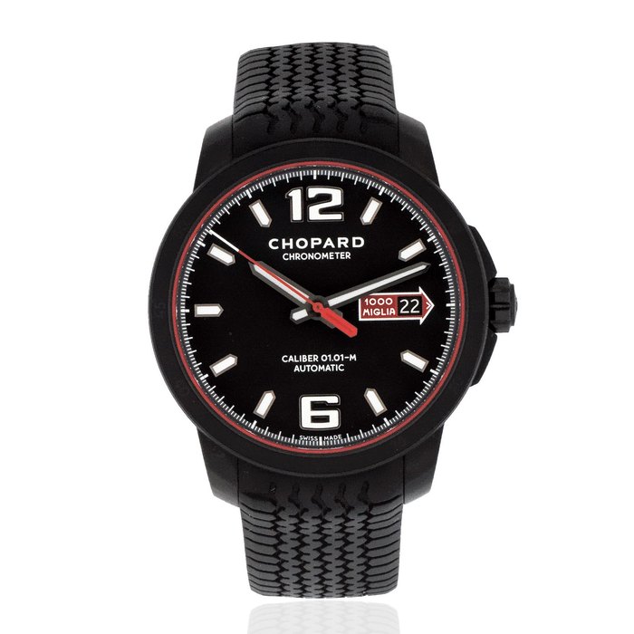 Chopard. A black DLC-coated stainless steel automatic calendar wristwatch Mille Miglia GTS Speed, Ref: 8565, Purchased 31st December 2016