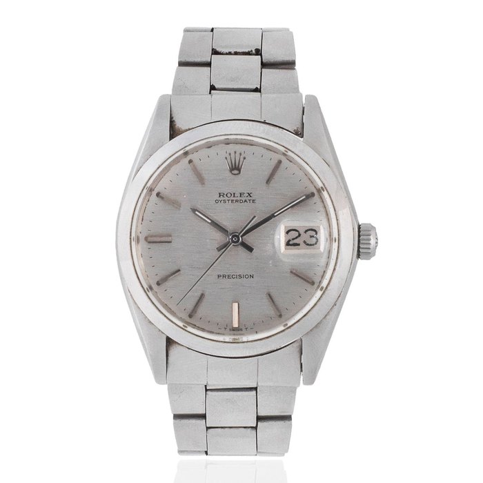 Rolex. A stainless steel automatic calendar bracelet watch OysterDate, Ref: 6694, Circa 1970
