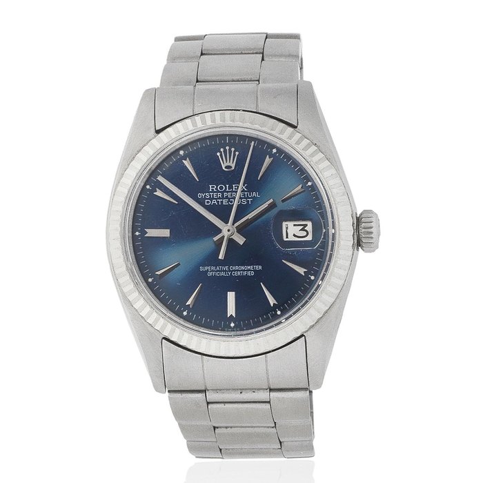 Rolex. A stainless steel and white gold automatic calendar bracelet watch Datejust, Ref: 1601, Circa 1967