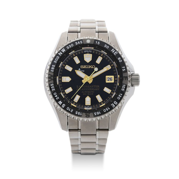 Seiko. A Titanium Limited Edition Automatic Calendar Bracelet Watch, 'Prospex Landmaster 10th Anniversary 19993-2003' Ref.8L35-0080, No.173/500, With Box