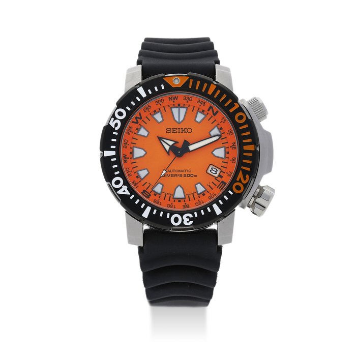 Seiko. A Stainless Steel Automatic Diver's Calendar Bracelet Watch, 'Prospex', Ref.7S35-00F0, No.700085, With Box, Guarantee, Manual and Extra Bracelet
