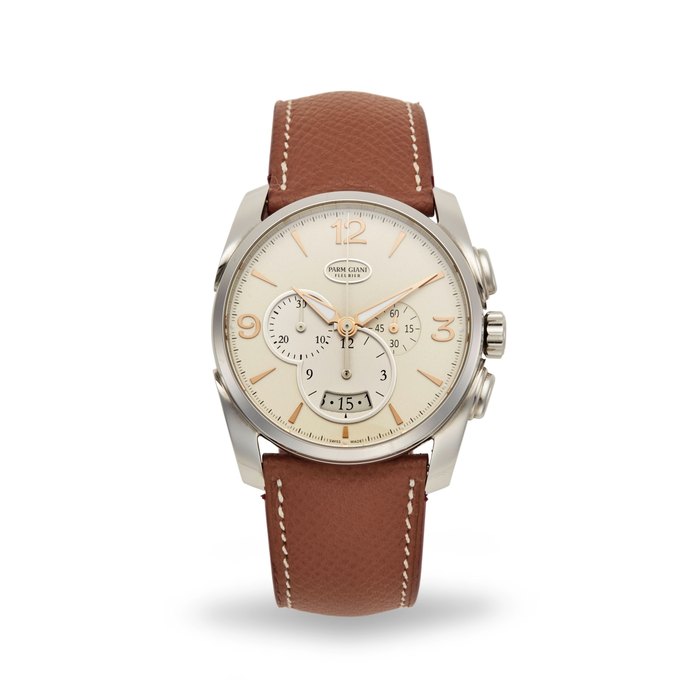 Parmigiani Fleurier. A stainless steel automatic chronograph wristwatch with calendar Tonda Metrographe, Ref: pfc274-0002400-he6022,