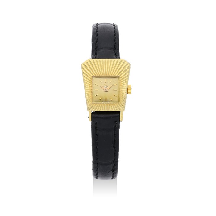 Omega. A Lady's Yellow Gold Wristwatch, With Box Ref. 10519-2