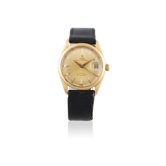 Rolex Tudor. An 18K gold automatic calendar wristwatch Prince Oysterdate, Ref: 7966, Circa 1962