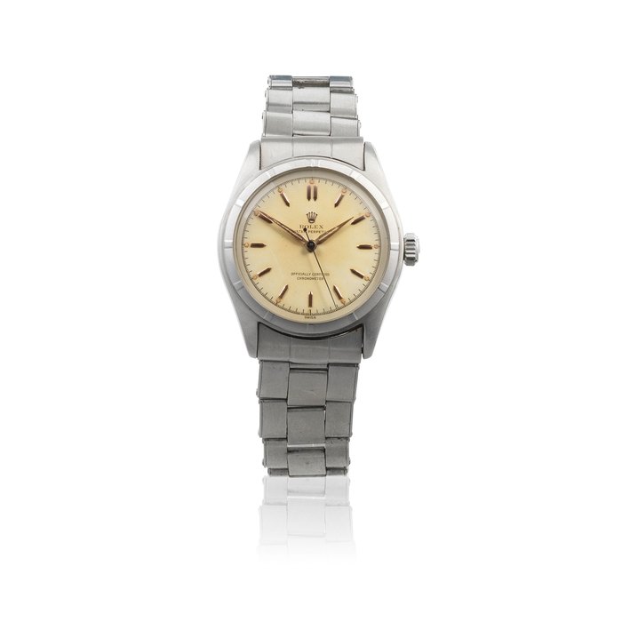 Rolex. A stainless steel automatic bracelet watch Oyster Perpetual, Ref: 6107, Circa 1962