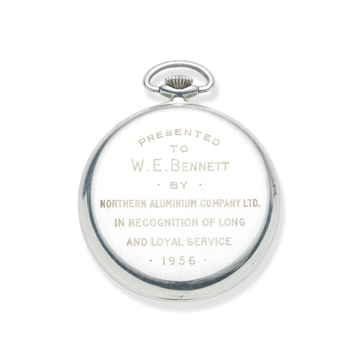 Breguet Vacheron & Constantin. A rare and lightweight aluminium keyless wind open face pocket watch Ref: 4348, Circa 1955, Price & Market Data