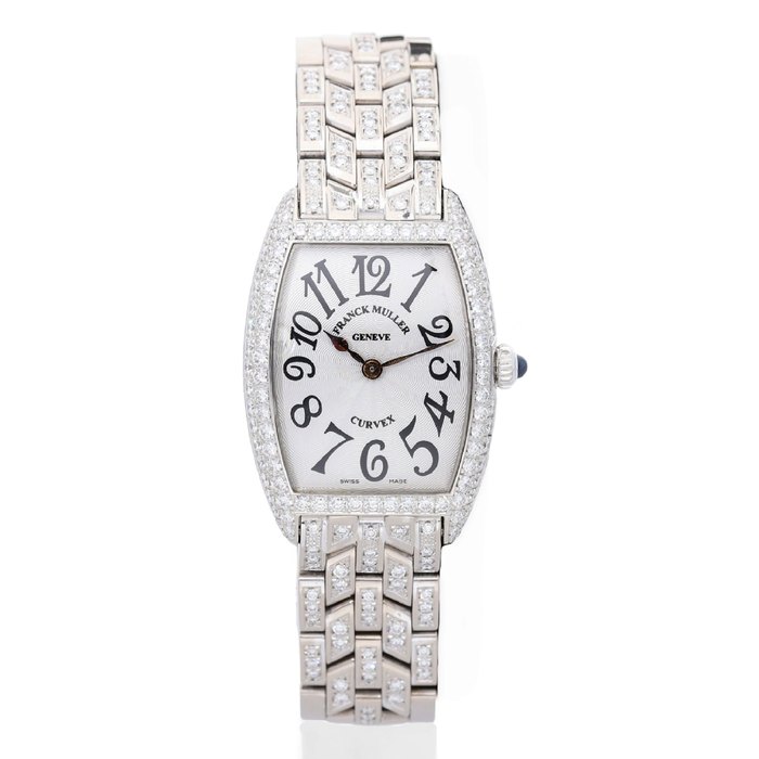 Franck Muller. An 18K White Gold and Diamond-set Quartz Bracelet Watch, Curvex 1752 QzD