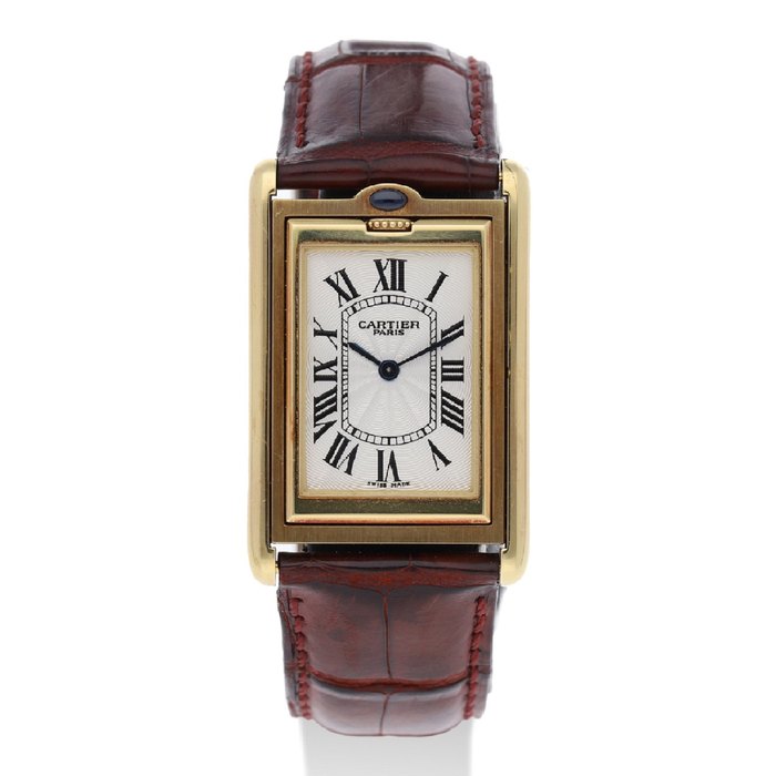 Cartier Cartier. A 18K Gold Wristwatch, Tank Basculante, No. 0117MG, Price & Market Data