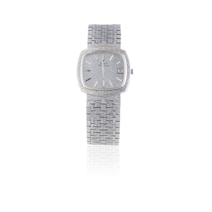 Piaget. An 18K white gold automatic calendar bracelet watch Ref: 13431 A6, Circa 1970