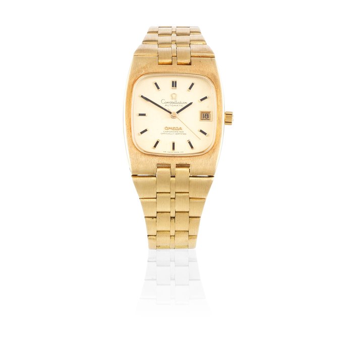 Omega. An 18K gold automatic calendar bracelet watch Constellation, Ref: 166.059/168.047, Circa 1970