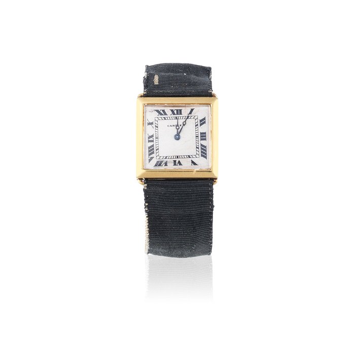 Cartier. A lady's early 18K gold manual wind wristwatch Tank, Circa 1930