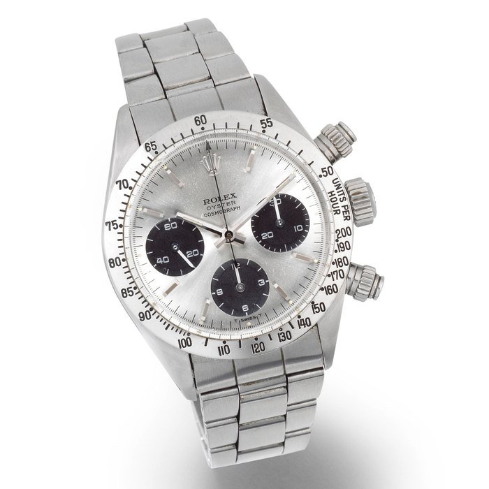 Rolex Rolex. A fine and rare stainless steel manual wind chronograph bracelet watch Cosmograph, Ref: 6265/6263, Sold 30th July 1976 · 6265/6263