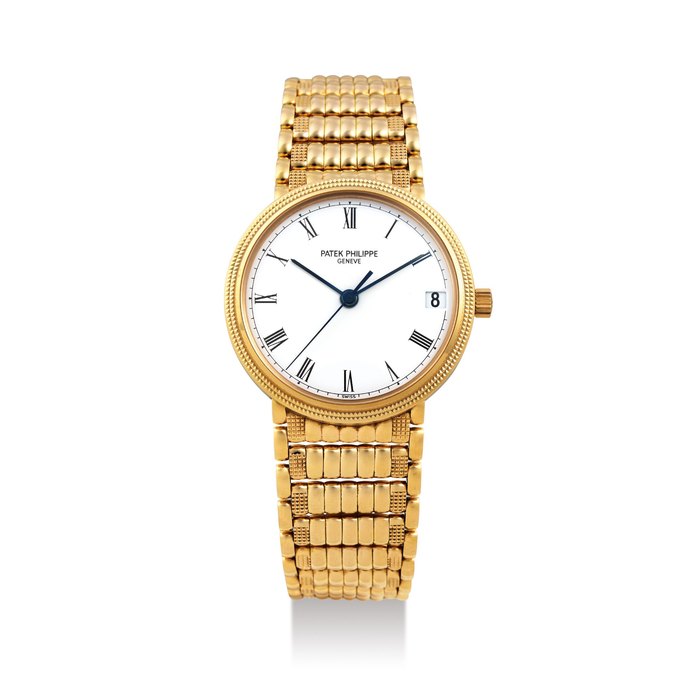 Patek Philippe Patek Philippe. A Yellow Gold Bracelet Watch with Date, Ref. 3802/208, No. 3008961, With Extract, Price & Market Data