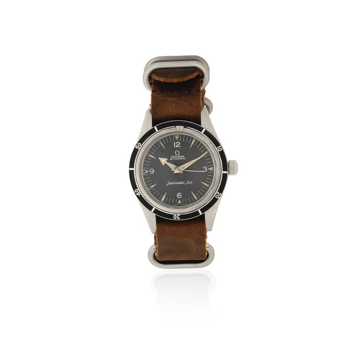 Omega. A stainless steel military style automatic wristwatch Seamaster 300, Ref: 136.011, Circa 1968