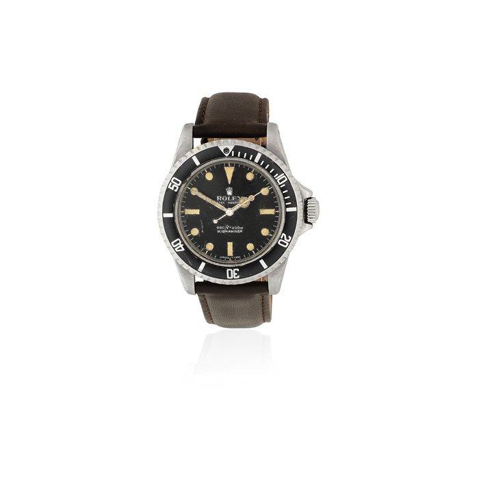 Rolex. A stainless steel automatic wristwatch Submariner, Ref: 5513, circa 1966