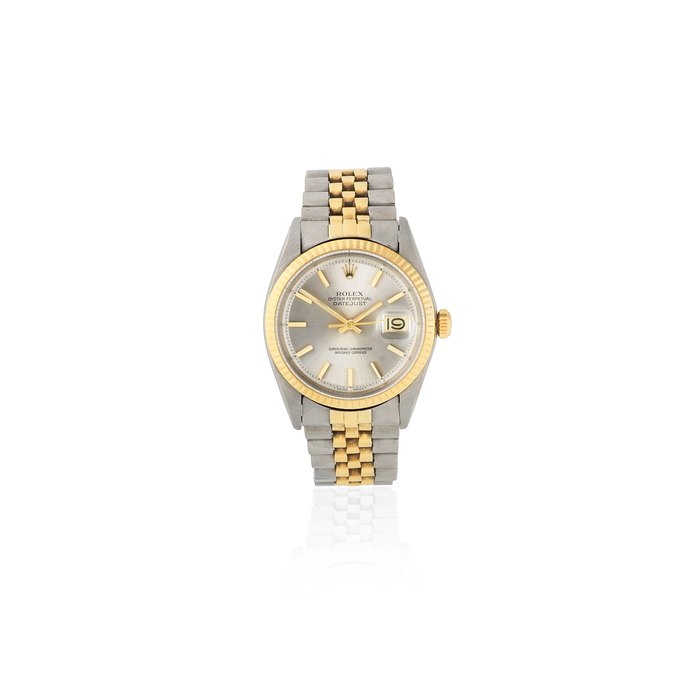 Rolex. A stainless steel and gold automatic calendar bracelet watch Datejust, Ref: 1601/3, Circa 1974