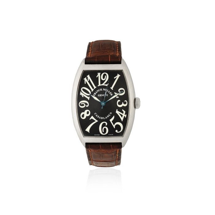 Franck Muller. A stainless steel automatic tonneau form wristwatch Casablanca, Ref: 6850, Circa 2010