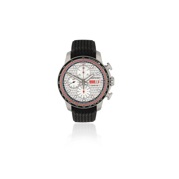 Chopard. A Limited Edition stainless steel automatic calendar chronograph drivers wristwatch Mille Miglia GTS Chrono, Ref: 8585, Competitor Edition 253, Sold 17th May 2017