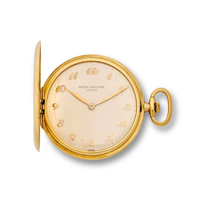 Patek Philippe Patek Philippe. A fine 18K gold hunter cased slim dress watchRef: 823, Circa 1950, Price & Market Data