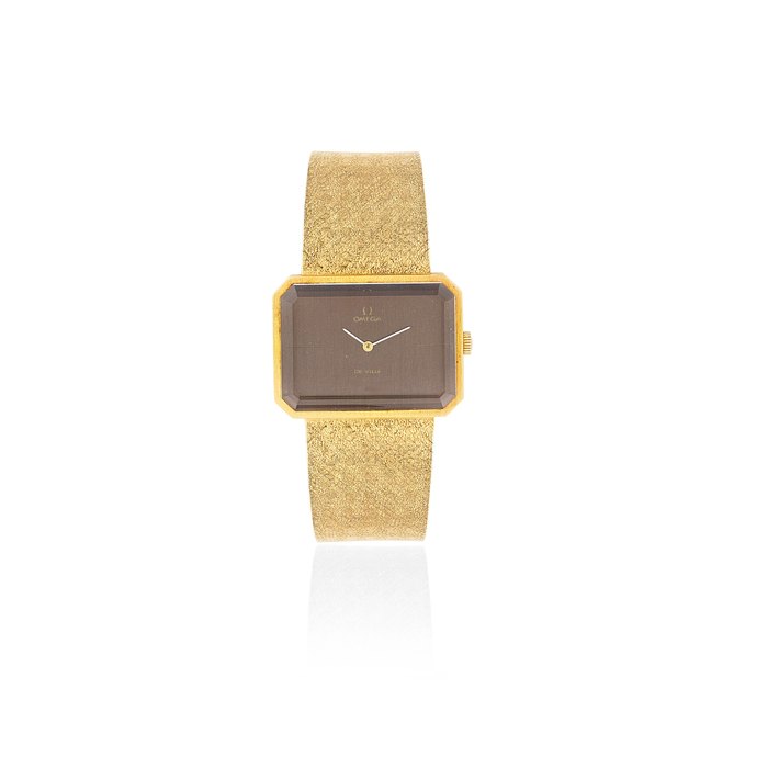 Omega Omega. An 18K gold manual wind octagonal form bracelet watch Ref: 8272, Circa 1975, Price & Market Data