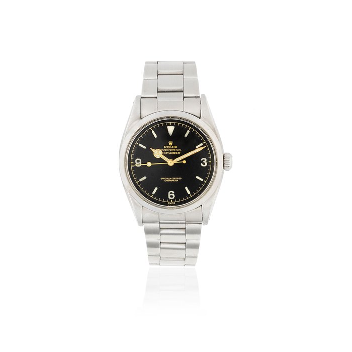 Rolex. A stainless steel automatic bracelet watch Explorer, Ref: 6610, Circa 1958