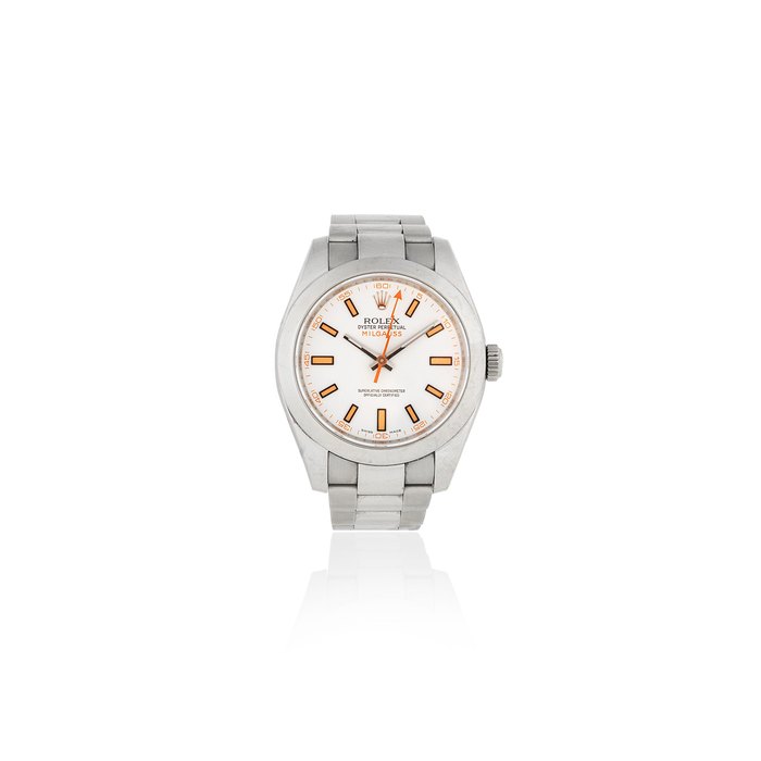 Rolex. A stainless steel automatic antimagnetic bracelet watch Milgauss, Ref: 116400, Circa 2008