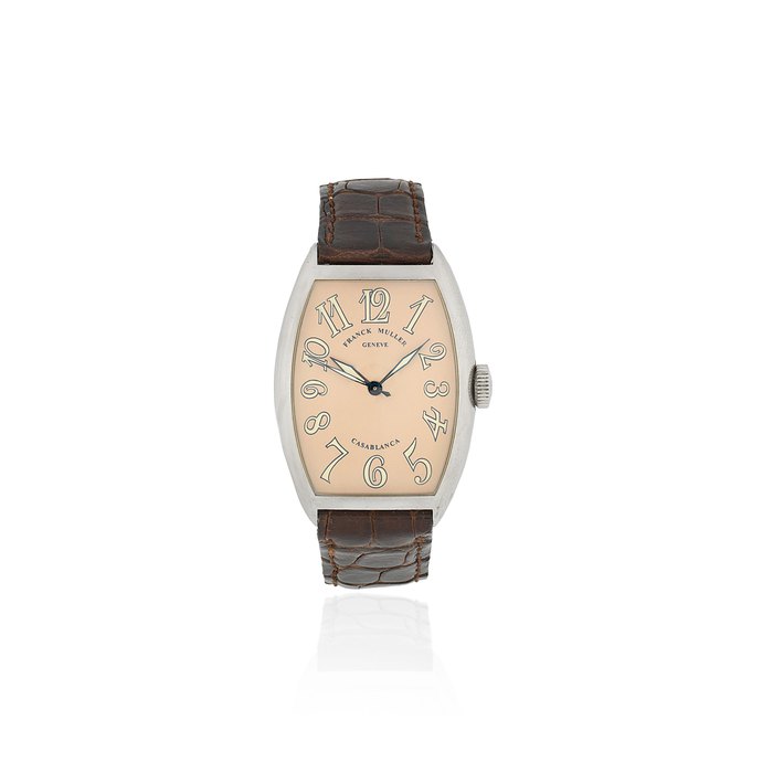 Franck Muller. A stainless steel automatic tonneau form wristwatch Casablanca, Ref: 5850, Circa 2010