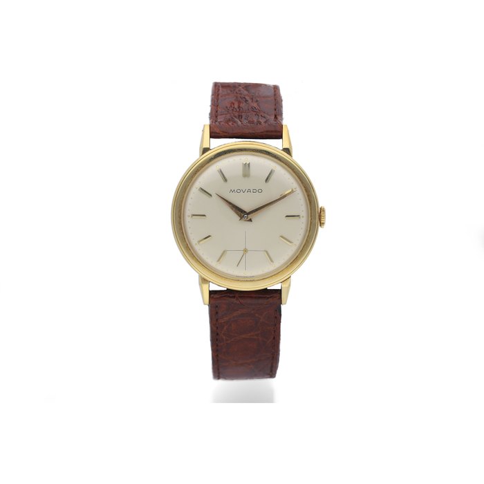Movado. A Yellow Gold Wristwatch Ref. 8180