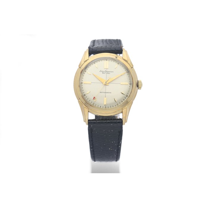 Jules Jurgensen. A 14K Yellow Gold Wristwatch with Two-Tone Dial