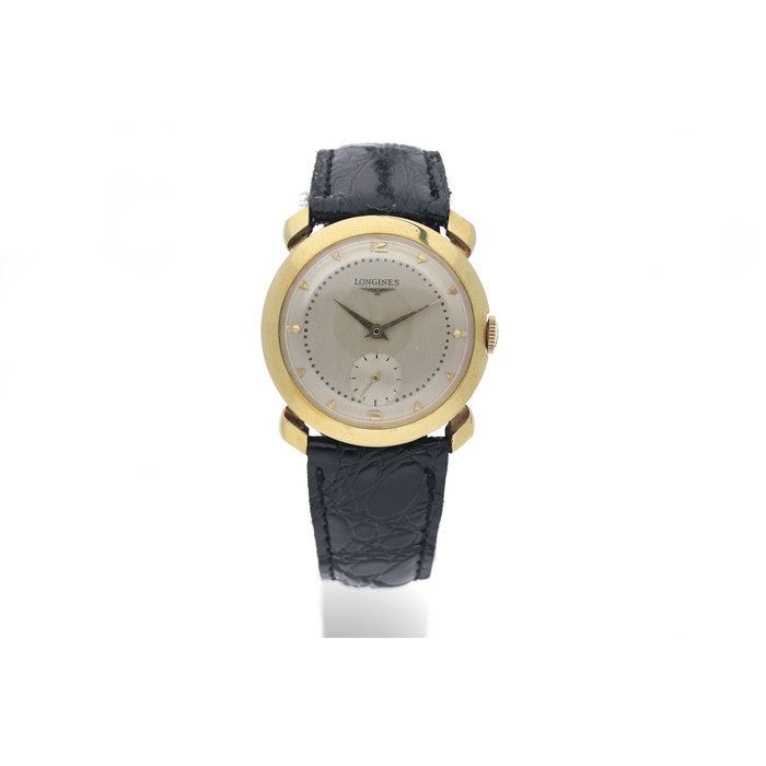 Longines. A Yellow Gold Wristwatch Ref. 6037