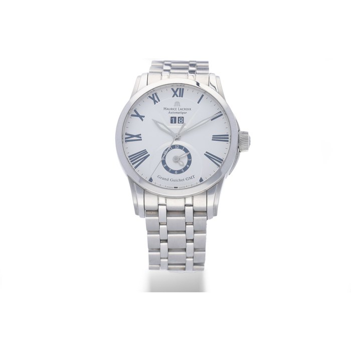  Maurice Lacroix. A Stainless Steel Bracelet Watch with Dual Time Zone and Date, Price & Market Data