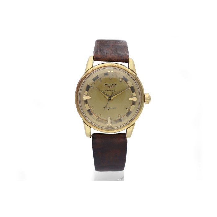 Longines Longines. A Fine Yellow Gold Centre Seconds Wristwatch with Two Tone Gilt Dial, Price & Market Data