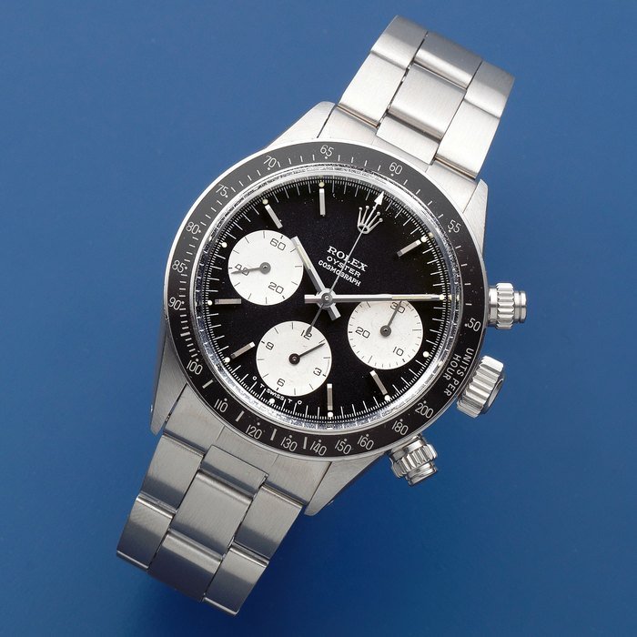 Rolex Rolex. A fine stainless steel manual wind chronograph bracelet watch with rare Sigma Dial Cosmograph Daytona, Ref: 6263/6265, Circa 1973 · 6263/6265