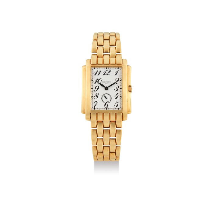 Patek Philippe. A 18K yellow gold bracelet watch, Ref 5024, With extract