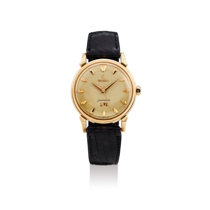 Omega. A Yellow Gold Wristwatch Produced to Commemorate the 1956 Olympic Games, Held in Melbourne, Australia