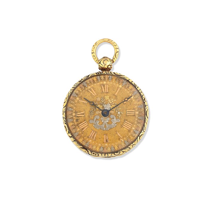 Robert Roskell, Liverpool. An 18K gold key wind open face pocket watch Chester Hallmark for 1821
