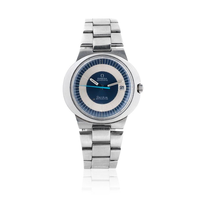 Omega. A stainless steel automatic calendar bracelet watch Dynamic, Circa 1970