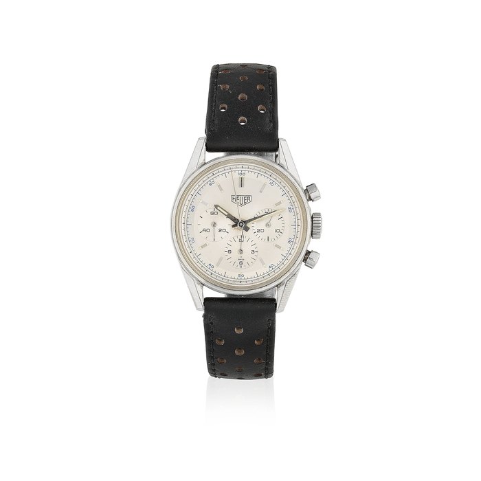 TAG Heuer. A stainless steel manual wind chronograph wristwatch Carrera Re-Edition, Ref: CS3110/00233, Sold 25th February 1997