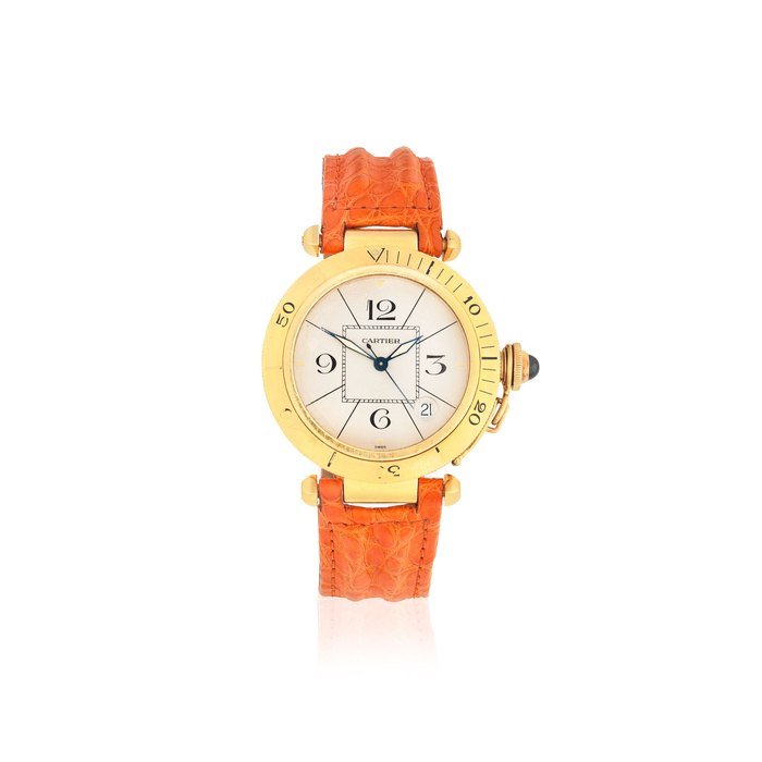 Cartier Cartier. An 18K gold automatic calendar wristwatch Pasha, Ref: 2241, Circa 2010