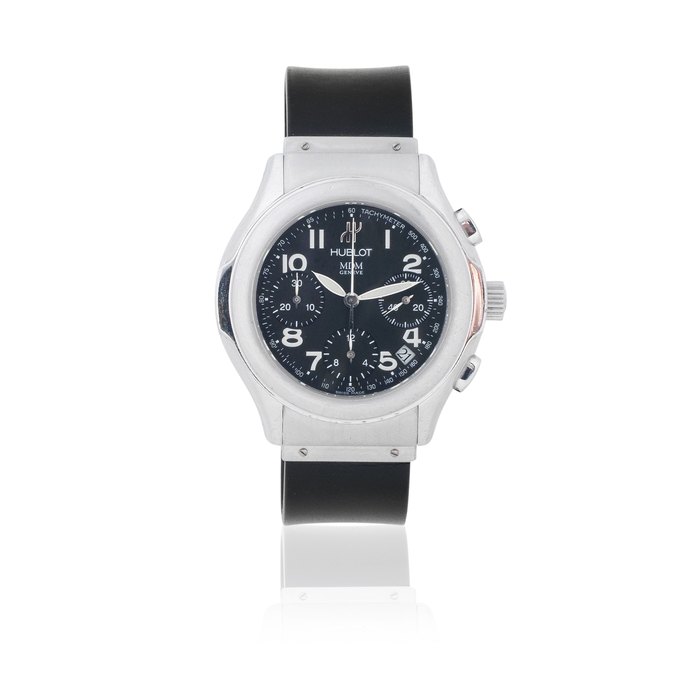 Hublot. A stainless steel automatic calendar chronograph wristwatch MDM, Ref: 1810.1, Circa 2000